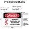 Signmission Hydrogen Flammable Gas No Smoking Open Flame Danger Sign, Vinyl Decal, 10in W x 7in L, 2PK OS-2PACK-DS-D-710-L-1370 - alternate 2